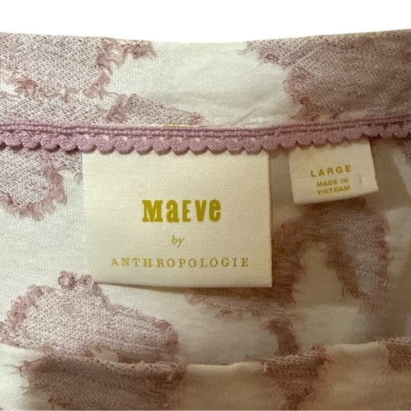 EUC - Anthropologie Maeve Batia Textured Babydoll Top - Size Large - Picture 4 of 4